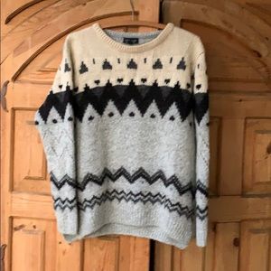 TopShop Fair Isle Wool Sweater Size 6 perfect